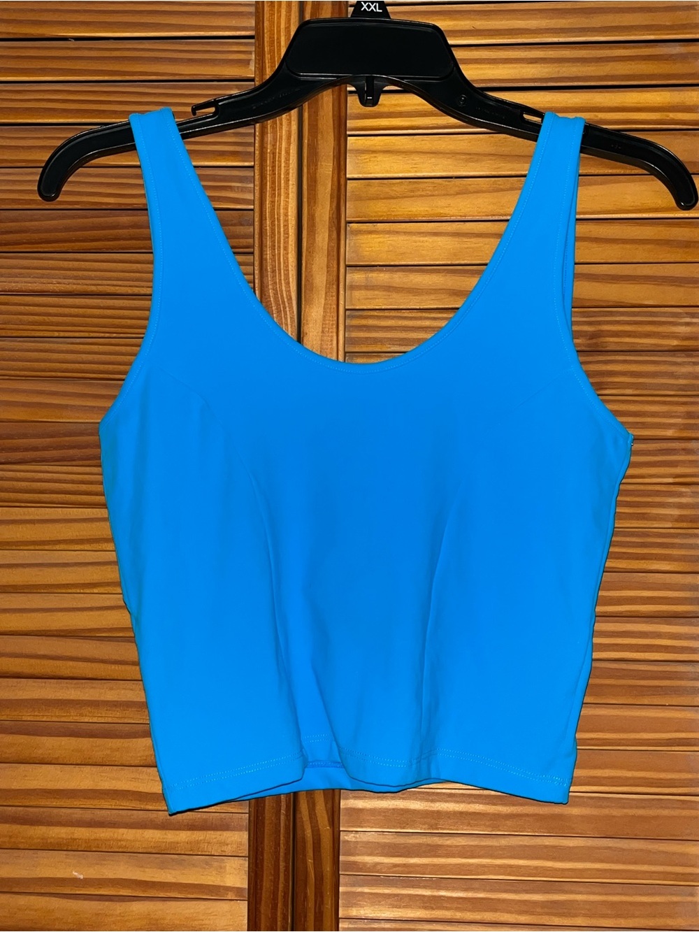 BuffBunny Collection Finesse Blue Crop Tank Size Medium